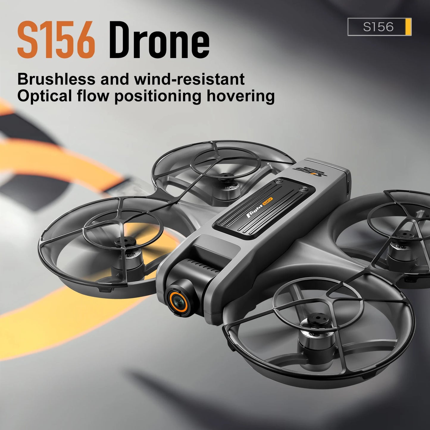 S156 RC Crossing Drone Aerial Vehicle With HD Display Screen Four Axis Brushless Optical Flow Remote Control Aircraft Large Size