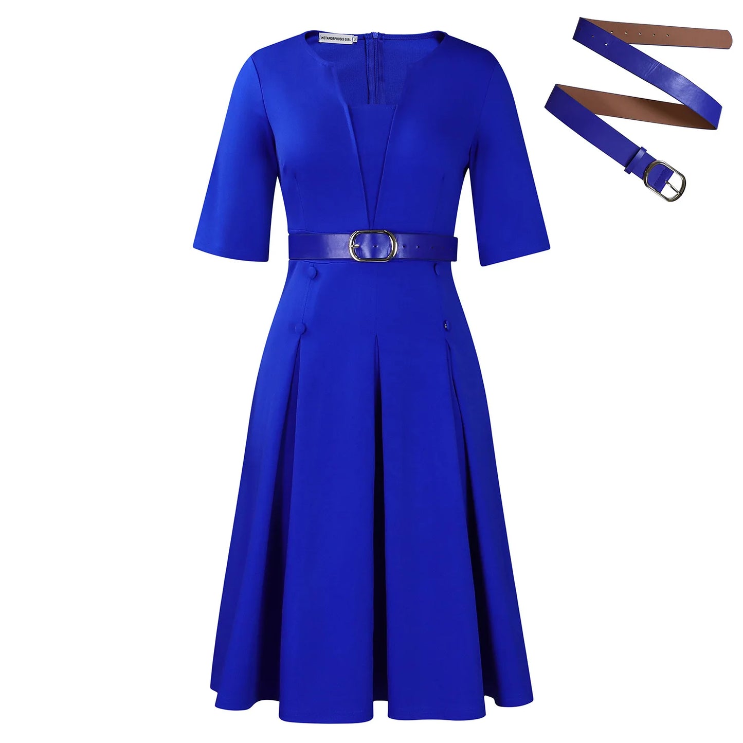 Women's Clothing 2025 Autumn Fashion Elegant Temperament Solid Color Five-quarter Sleeve African Dress