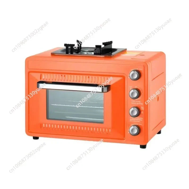 Cross-Border Outdoor Portable Gas Oven, Field Camping, Integrated Casserole, 25-30L Oven