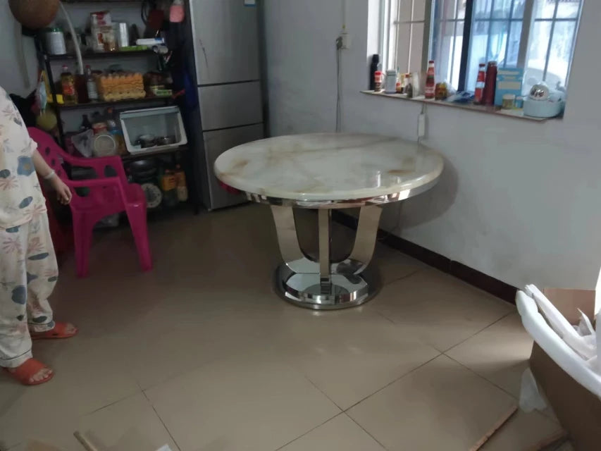 Rotate Metal Dining Table Gaming Luxury Modern Nordic Lounge Service Dining Table Space Saving Muebles Living Room Furniture