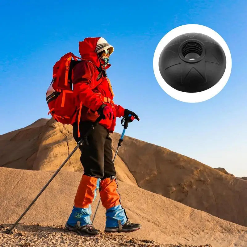 Trekking Poles Baskets 2X Round Snow Ski Mud Basket Tips Protector Hiking Pole Tips Walking Stick Replacement Accessory