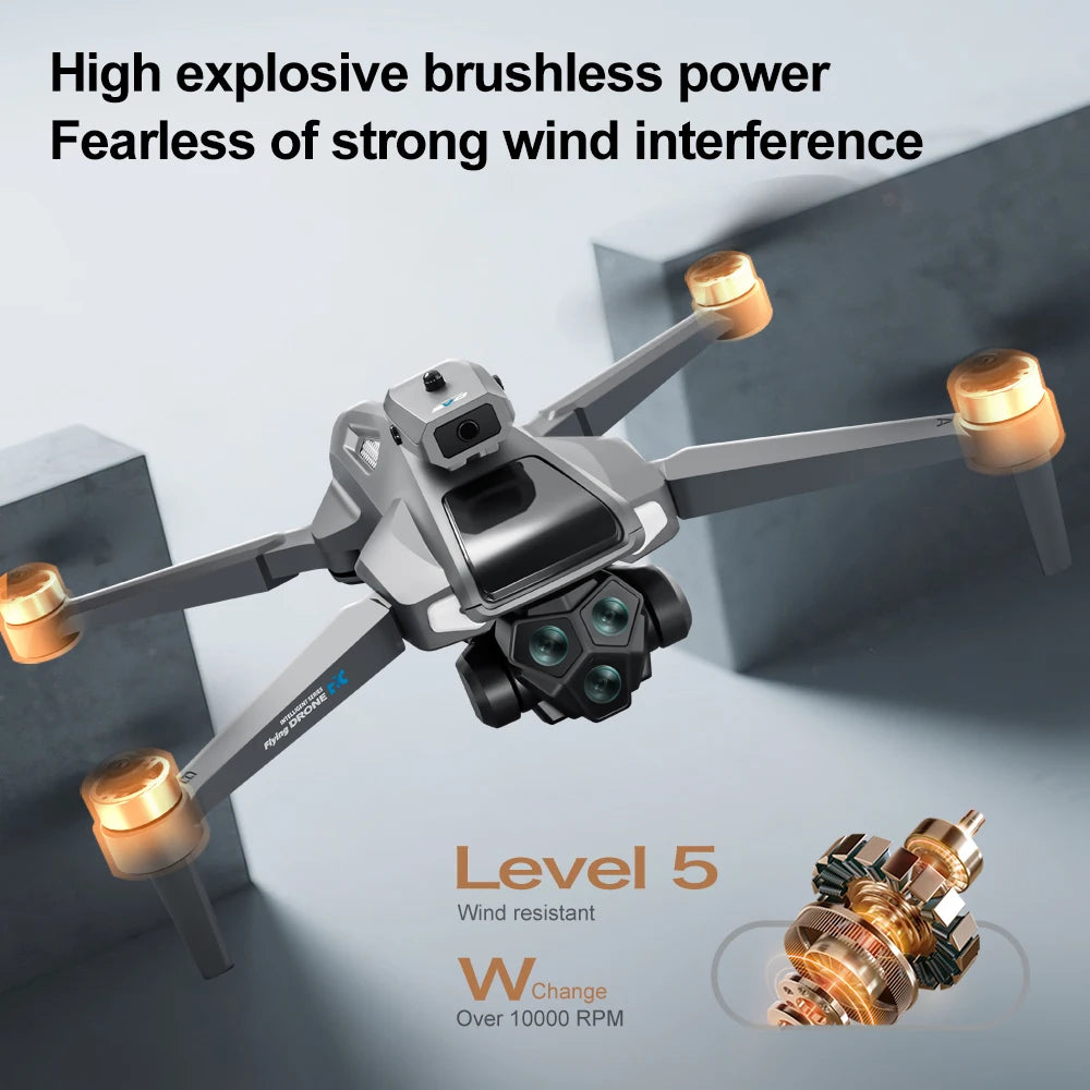 2025 New Drone with Flodable Screen Control Dual ESC 4K HD Camera 30mins Flight 5G Wifi GPS Return Optical Flow Brushless RC Toy