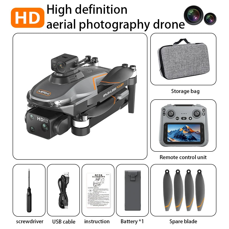 2025 New A22 Drone GPS 8K Professional HD 360° Dual Cameras 5G WIFI Brushless Laser Obstacle Avoidance Foldable Quadcopter Toys