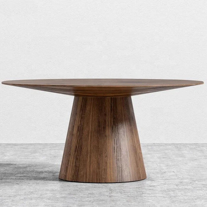 dining room furniture solid wood walnut veneer Round Pedestal Dining Table