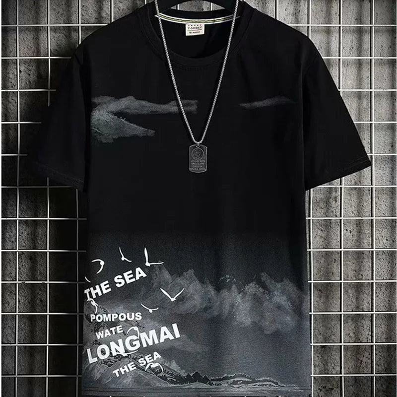 Trendy Suits for men Men's Summer Shorts Set Gym Outfit Student Short Sleeve Tee 2 Piece Set Tracksuits Men Casual Men Clothing