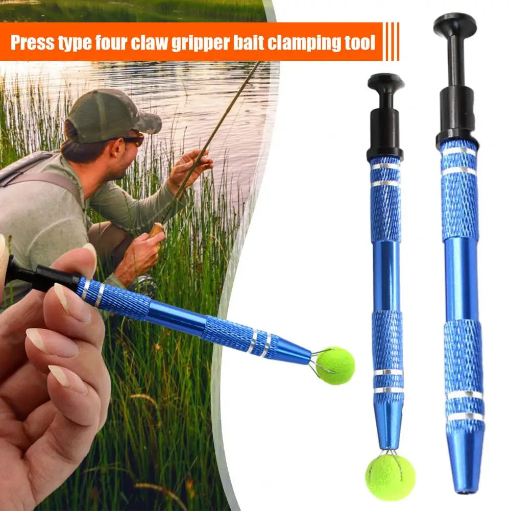 Fishing Bait Gripper Rigging Bait Needle Boilies Drill Stringer Pellet Splicing Puller Four-Claw Grabber Fishing Accessories
