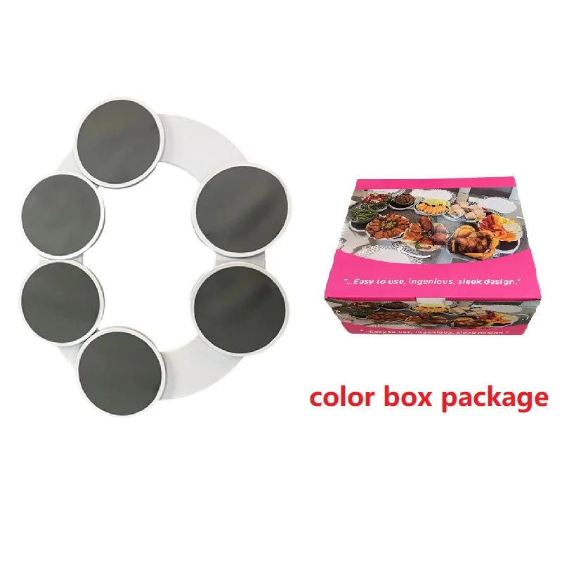 Dining Table Rotating Food Tray Hot Pot Ingredients Storage Plates Foldable Family Party Snack Pallet Housewear & Furnishings
