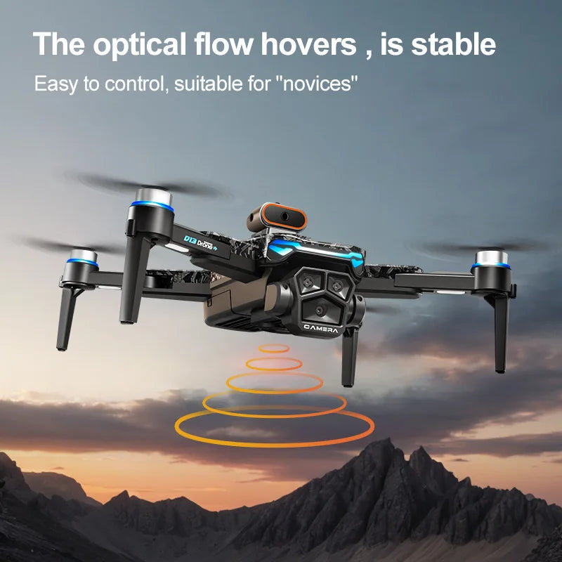 D13 Drone 4K HD with 4.5 Screen Remote & Brushless Motor, Obstacle Avoidance Optical Flow Foldable Quadcopter Aerial Photography