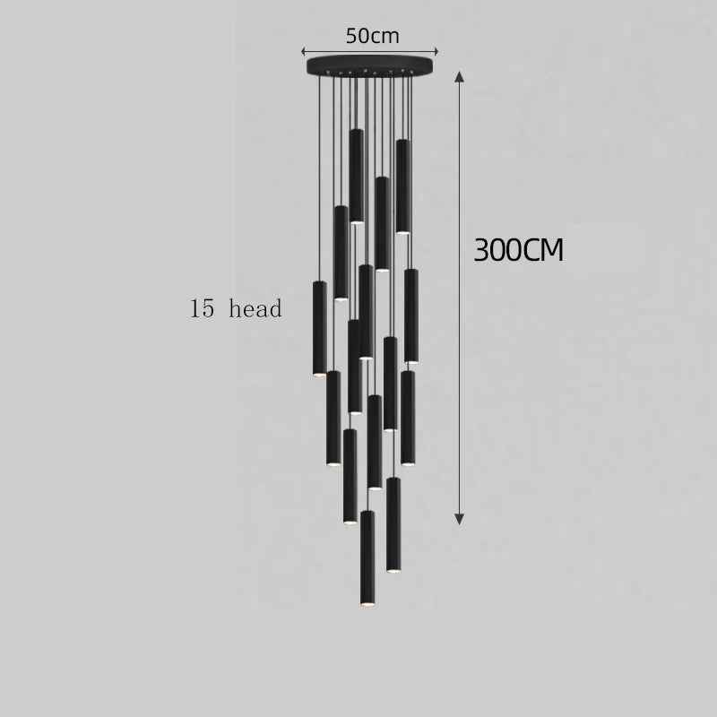 Modern home decor led lights pendant light lamps forstaircase Chandeliers for living room hanging light indoor lighting