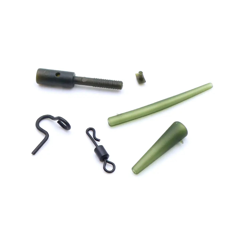 5 Set Helicopter Rig Fishing Accessories Method Feeder Hook Boilie Fishing Swivels Lead Clip Anti Sleeve For Fishing Tackle