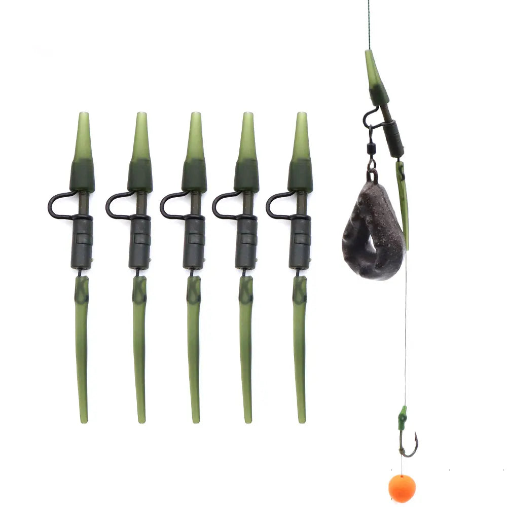 5 Set Helicopter Rig Fishing Accessories Method Feeder Hook Boilie Fishing Swivels Lead Clip Anti Sleeve For Fishing Tackle