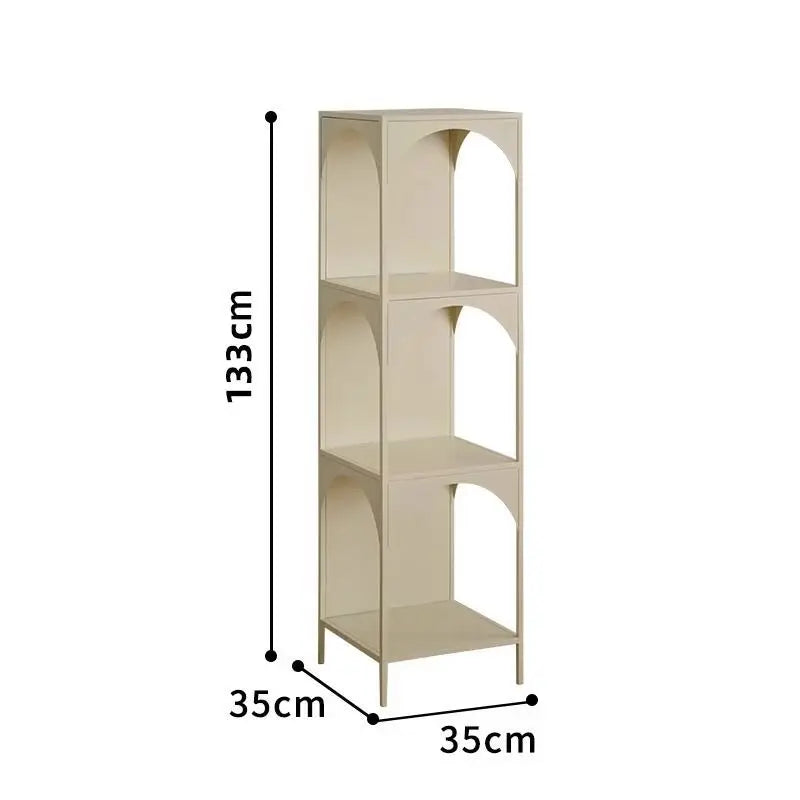 Living Room Storage Racks Organizer for Room Bookshelf Decorations 3-tier Iron Shelf Cabinets Multifunctional Nordic Furniture