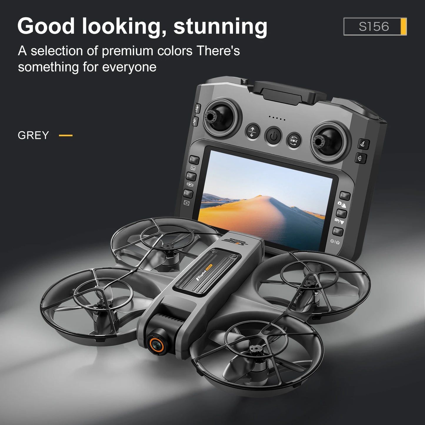 S156 RC Crossing Drone Aerial Vehicle With HD Display Screen Four Axis Brushless Optical Flow Remote Control Aircraft Large Size