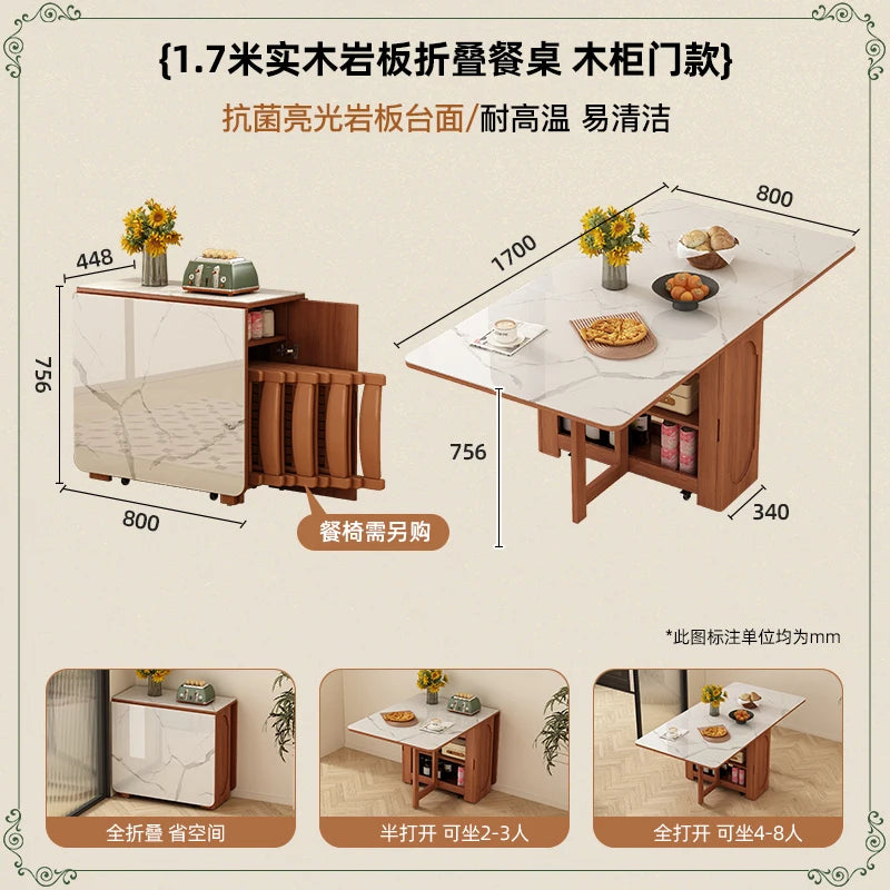 Modern Simple Dining Table Luxury Style Decoration Folding Tables Minimalist European Mesas Pegables Portatil Kitchen Furniture