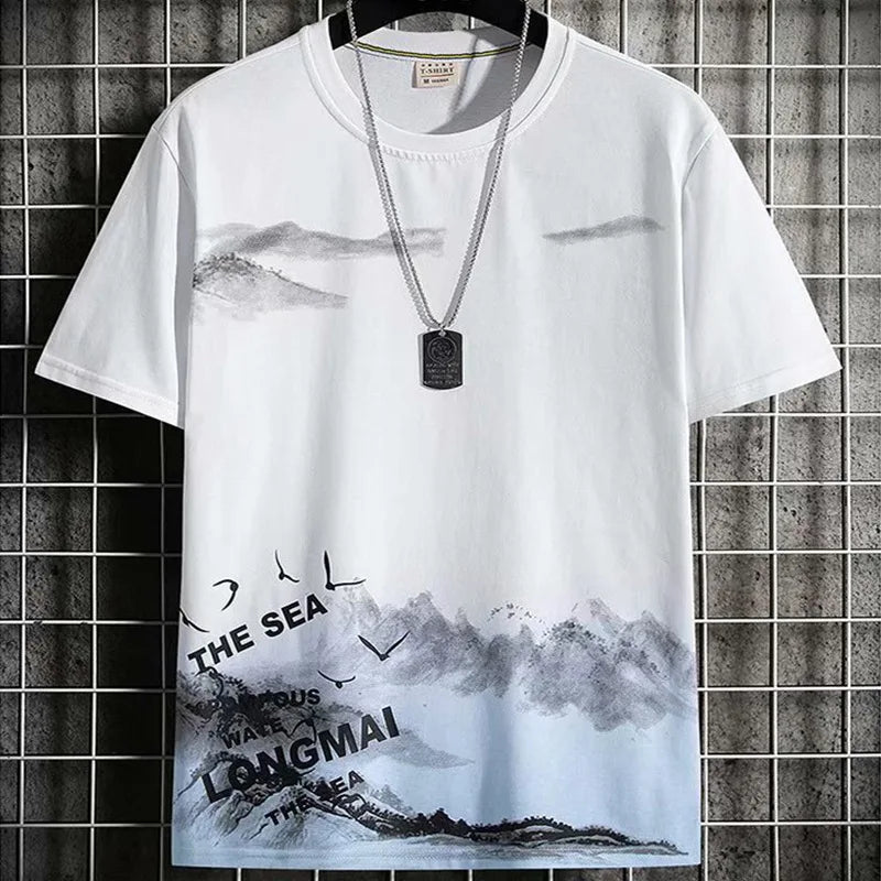 Trendy Suits for men Men's Summer Shorts Set Gym Outfit Student Short Sleeve Tee 2 Piece Set Tracksuits Men Casual Men Clothing