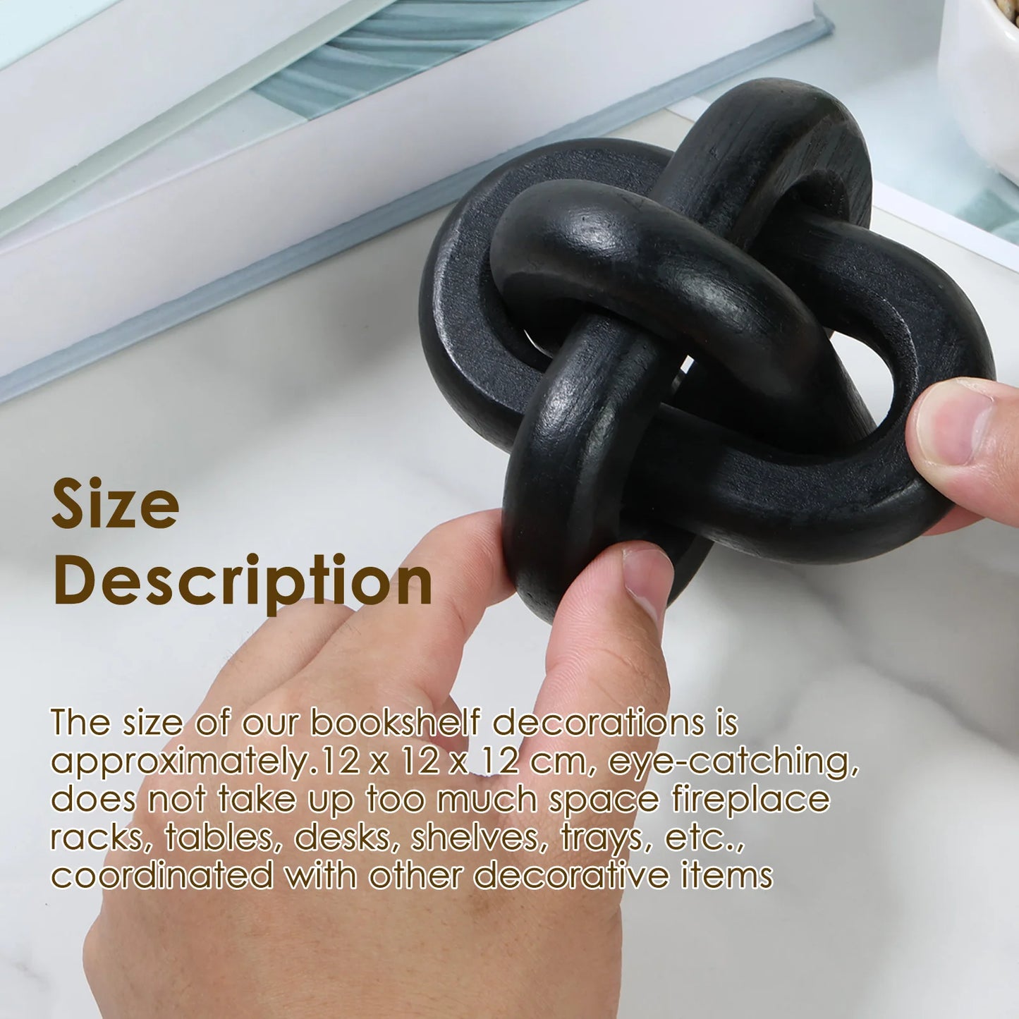 Wood Knot Decor Coffee Table Decor Montessori Wooden Ball Hand Carved Craft for Living Room Bedroom Office Desk Simple Ornaments