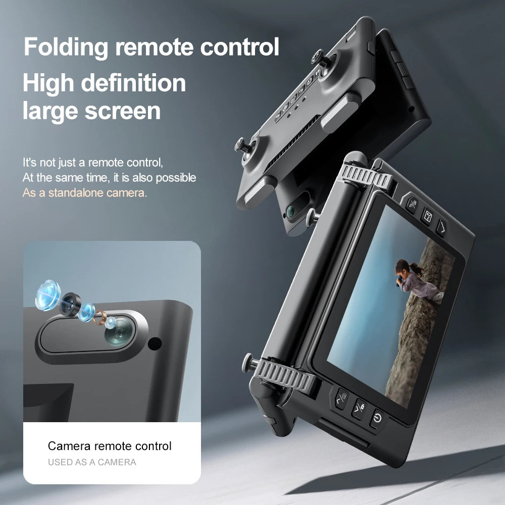 2025 New Drone with Flodable Screen Control Dual ESC 4K HD Camera 30mins Flight 5G Wifi GPS Return Optical Flow Brushless RC Toy