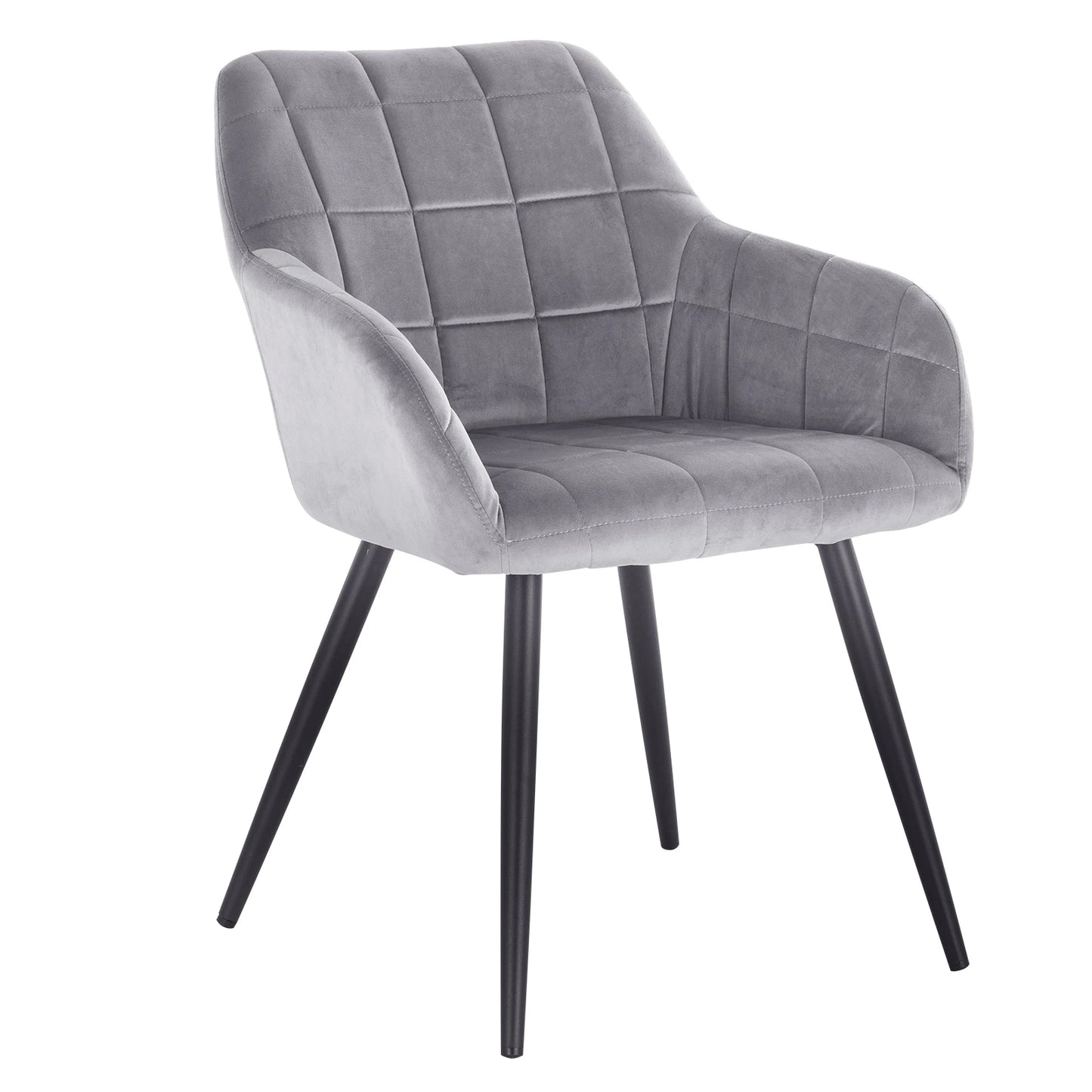 1PC Dining Chair Steel Legs Tub Chair Armchair Backrest Leisure Counter Lounge Living Room Chair Restaurant Kitchen Furniture