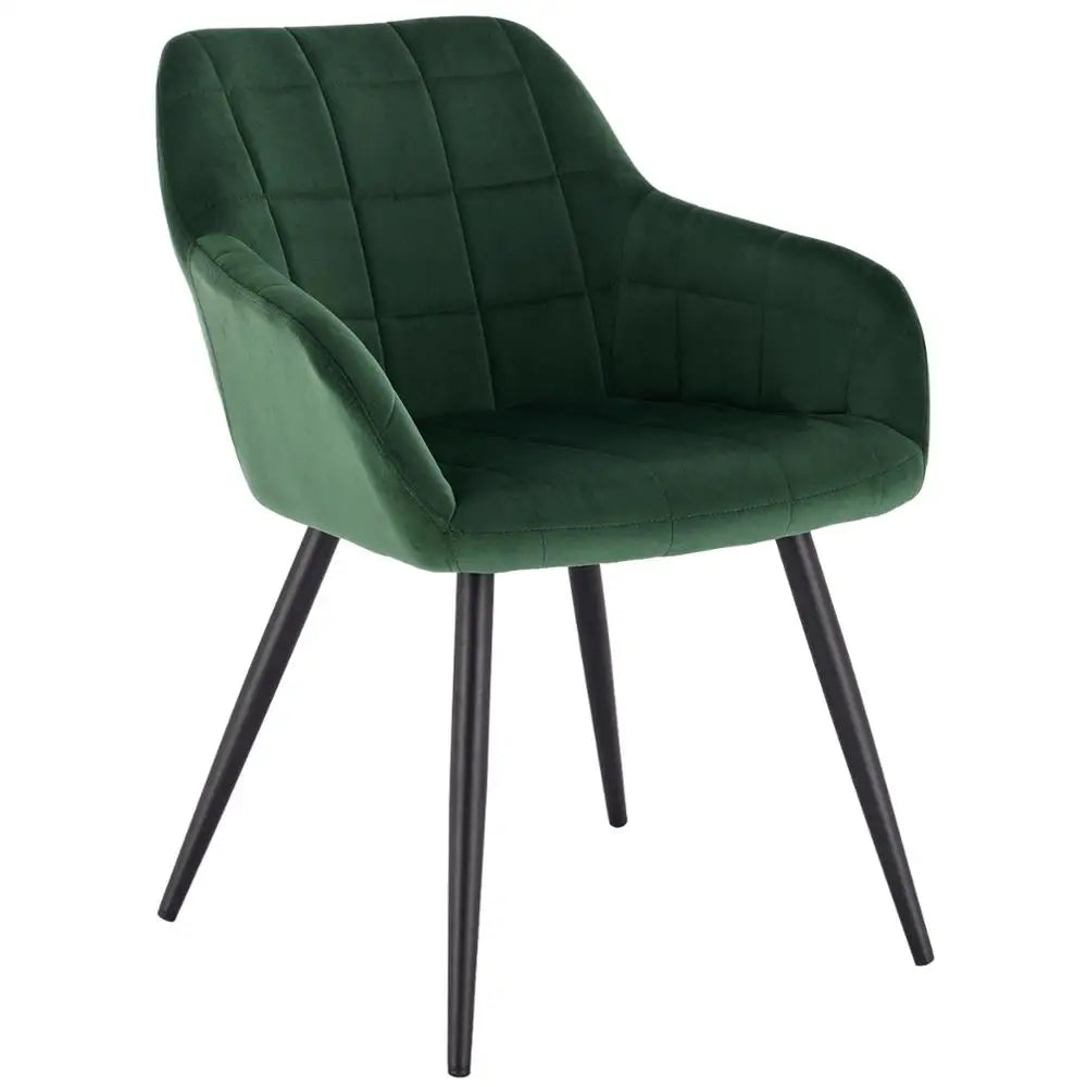 1PC Dining Chair Steel Legs Tub Chair Armchair Backrest Leisure Counter Lounge Living Room Chair Restaurant Kitchen Furniture