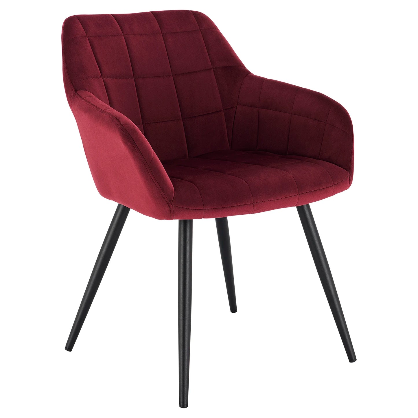 1PC Dining Chair Steel Legs Tub Chair Armchair Backrest Leisure Counter Lounge Living Room Chair Restaurant Kitchen Furniture