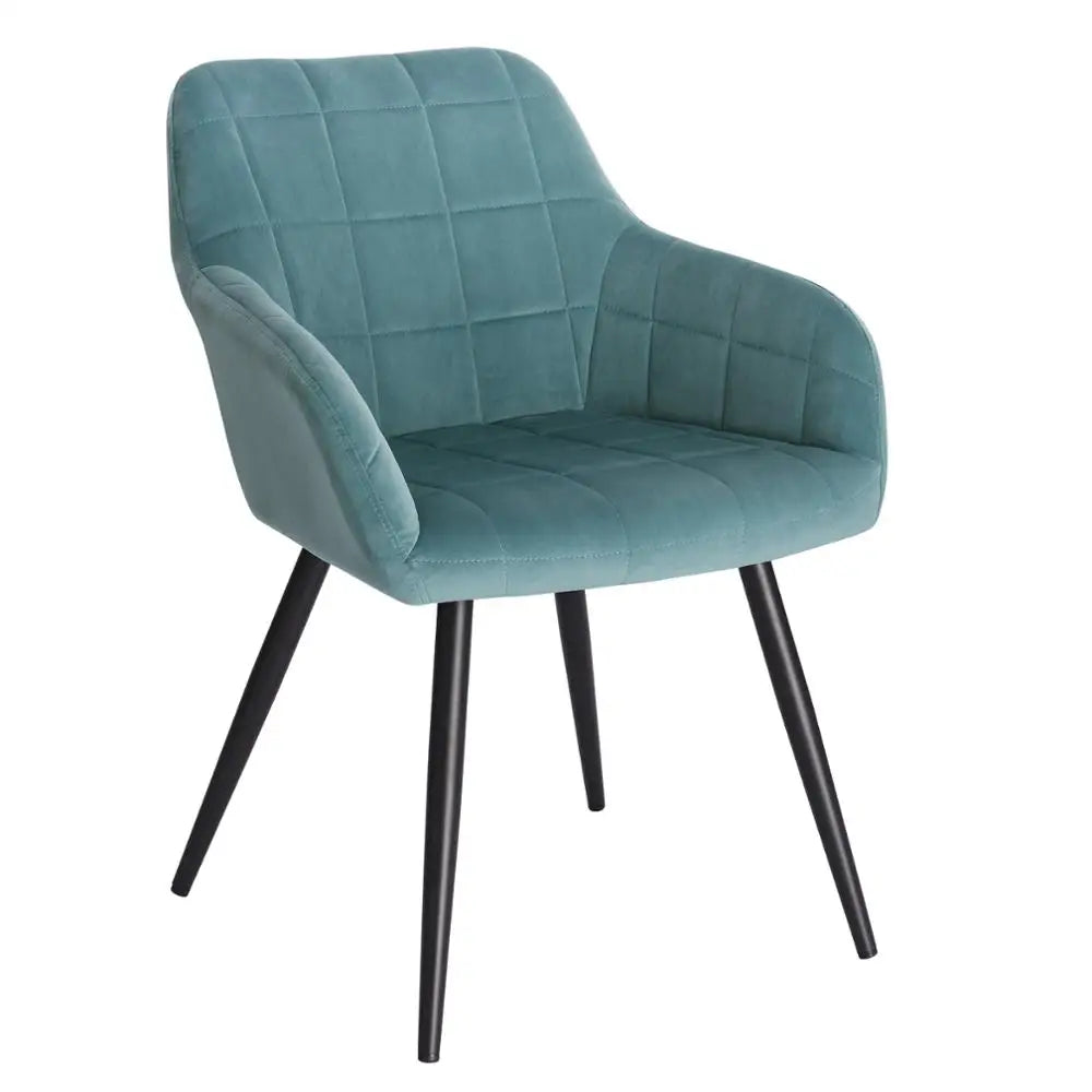 1PC Dining Chair Steel Legs Tub Chair Armchair Backrest Leisure Counter Lounge Living Room Chair Restaurant Kitchen Furniture