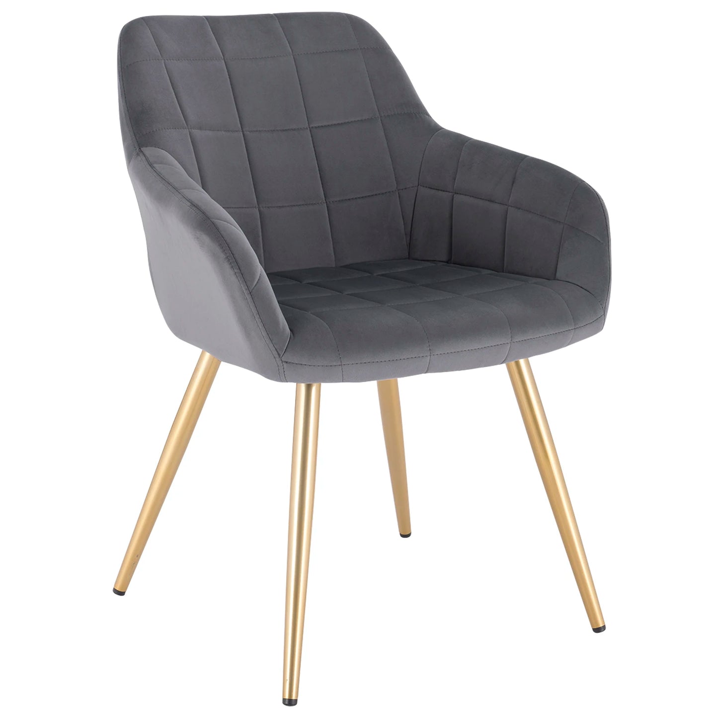 1PC Dining Chair Steel Legs Tub Chair Armchair Backrest Leisure Counter Lounge Living Room Chair Restaurant Kitchen Furniture