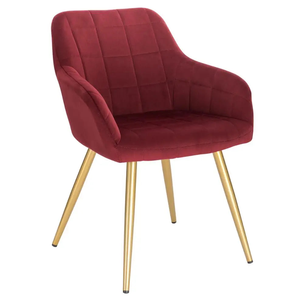 1PC Dining Chair Steel Legs Tub Chair Armchair Backrest Leisure Counter Lounge Living Room Chair Restaurant Kitchen Furniture