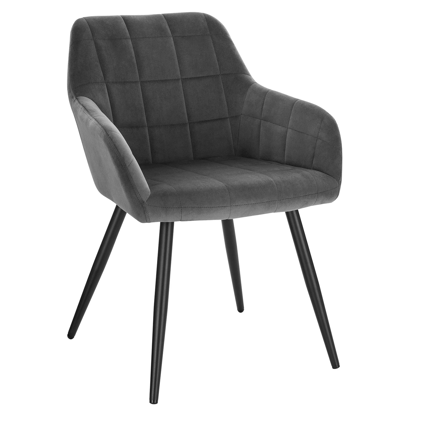 1PC Dining Chair Steel Legs Tub Chair Armchair Backrest Leisure Counter Lounge Living Room Chair Restaurant Kitchen Furniture