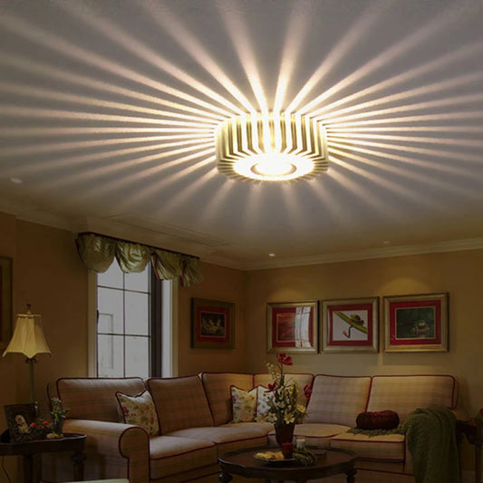 Home LED 3W Hall Light Walkway Porch Decor ceiling Lamp Sun Flower Creative LED Ceiling Lights bar cafe KTV colorful lighting