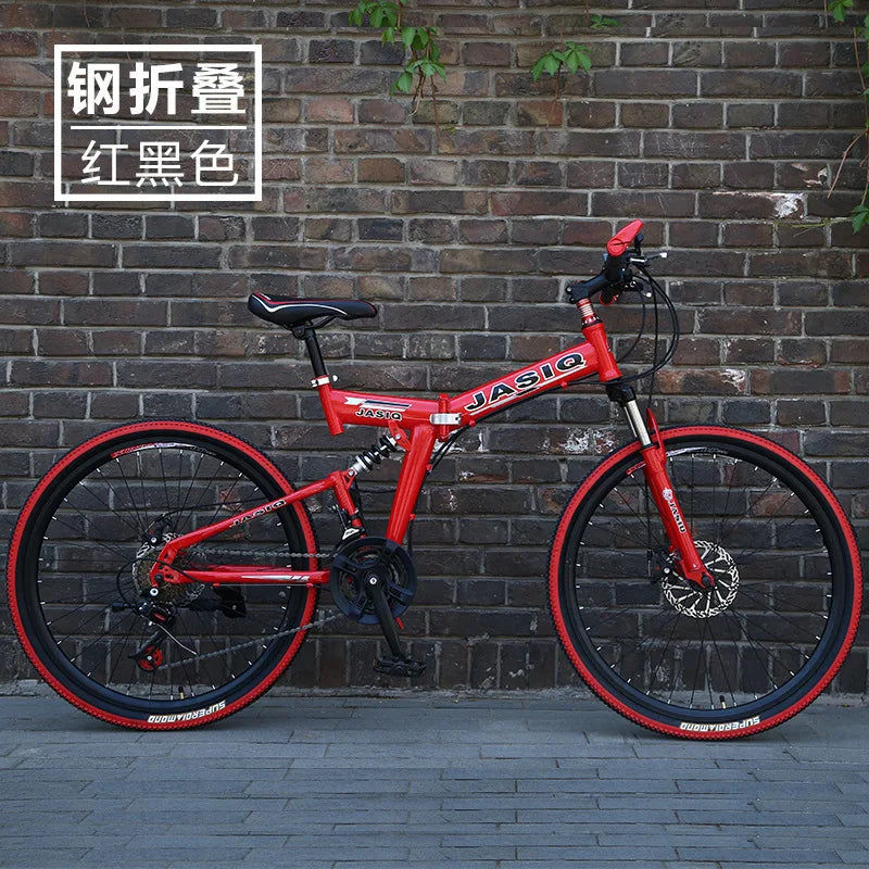 JOYLOVE 24/26-Inch Mountain Bike Adult Students Undefined Variable Speed Car Folding Double Disc Brake Shock Absorption Bicycle