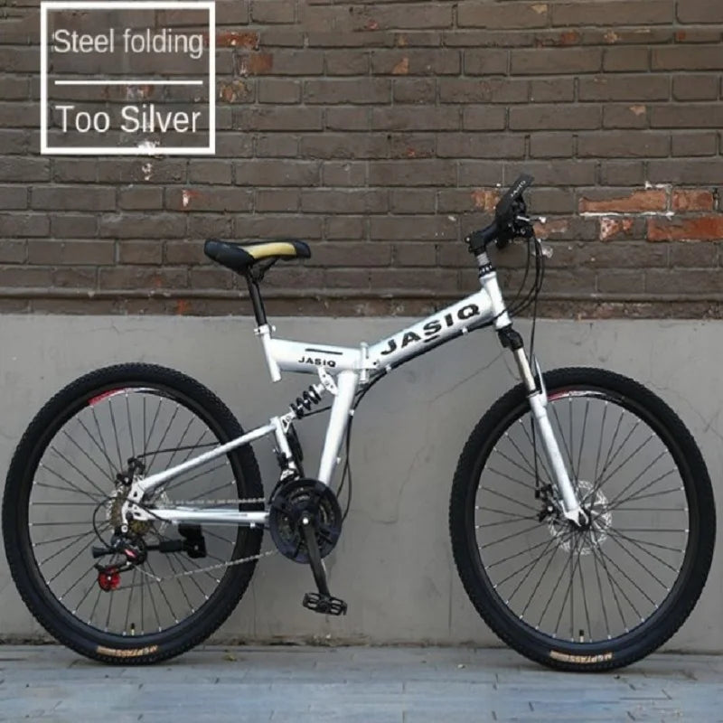 JOYLOVE 24/26-Inch Mountain Bike Adult Students Undefined Variable Speed Car Folding Double Disc Brake Shock Absorption Bicycle