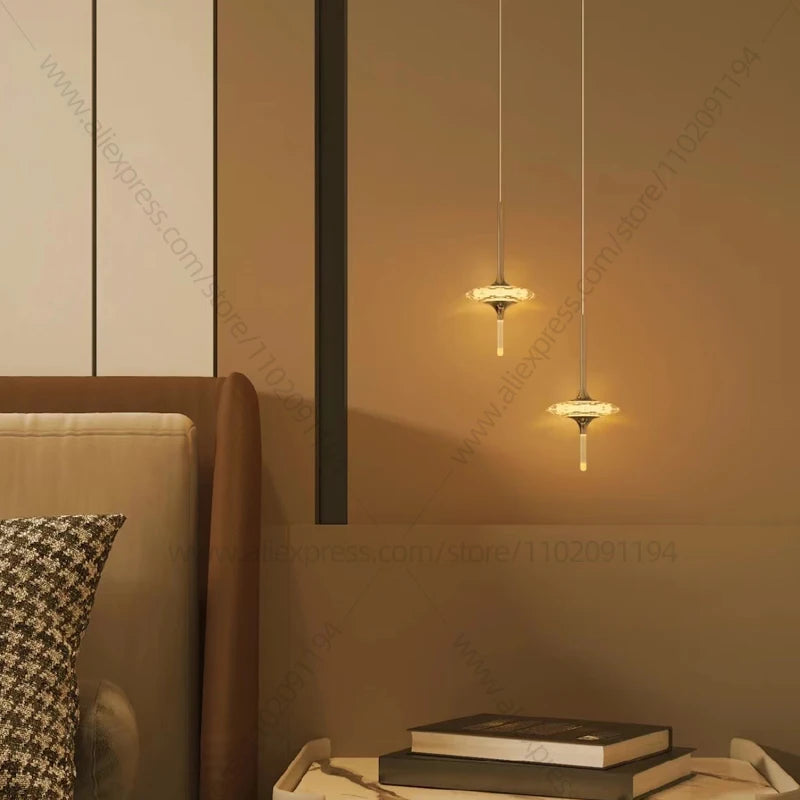Led Chandelier Home Decoration Lighting Hanging Lamps Living Room Indoor Gloss Island Kitchen Lamps Chrome Staircase Chandelier