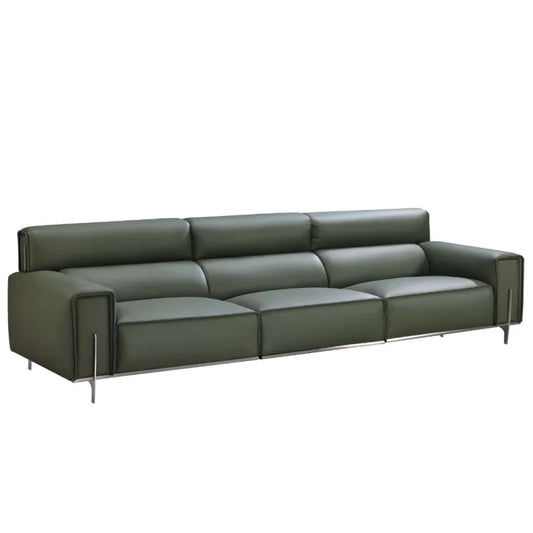 New living room small-sized Italian minimalist Glenn designer leather sofa with top layer cowhide straight row four person sofa