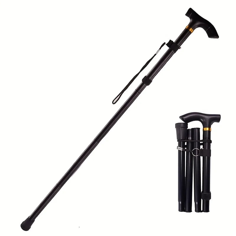 Outdoor Trekking Sticks, Outdoor Folding Trekking Sticks, Mountaineering Auxiliary Supplies, Five-Section Telescopic Trekking Sticks, Elderly Crutches, Walking Sticks, Travel Crutches