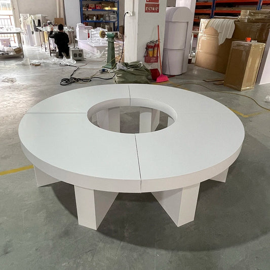 Hot Recomend white Round shape wedding dining table for event party decor