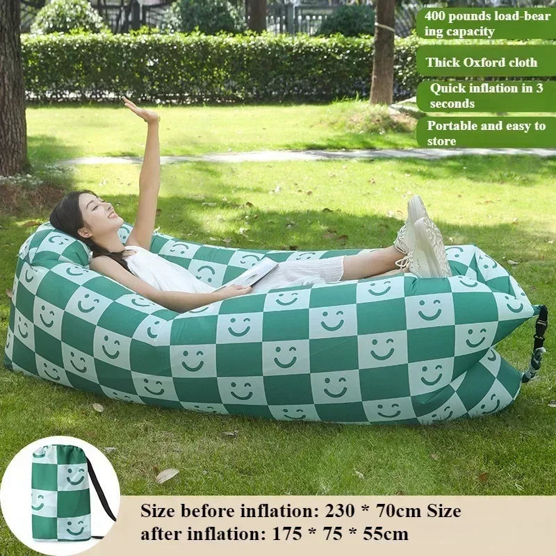 Outdoor Inflatable Sofa Comfortable Camp Picnic Multi Scene Lying Down Sofa Portable Lightweight Lazy Sofa Multifunctional