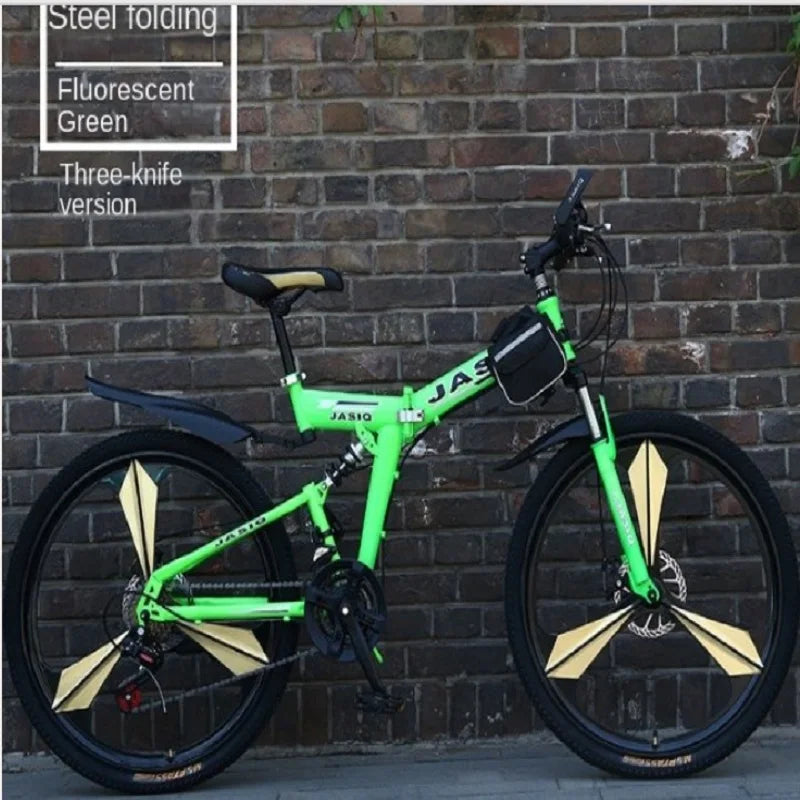 JOYLOVE 24/26-Inch Mountain Bike Adult Students Undefined Variable Speed Car Folding Double Disc Brake Shock Absorption Bicycle