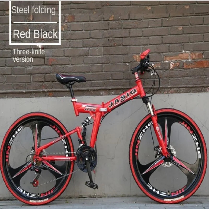 JOYLOVE 24/26-Inch Mountain Bike Adult Students Undefined Variable Speed Car Folding Double Disc Brake Shock Absorption Bicycle