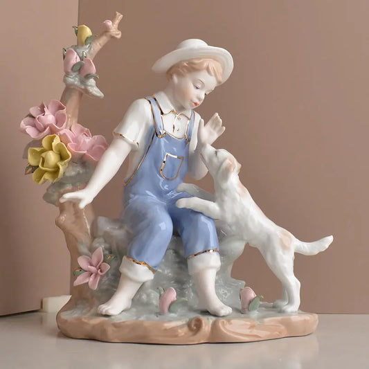 Modern minimalist European home decor character decorations living room wine cabinet decorations ceramic handicraftsjavascript: