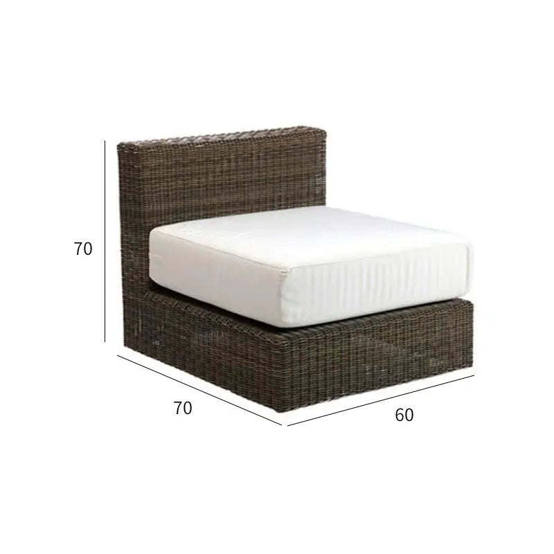 Outdoor rattan sofa combination balcony courtyard living room garden sun room round rattan outdoor model room villa leisure