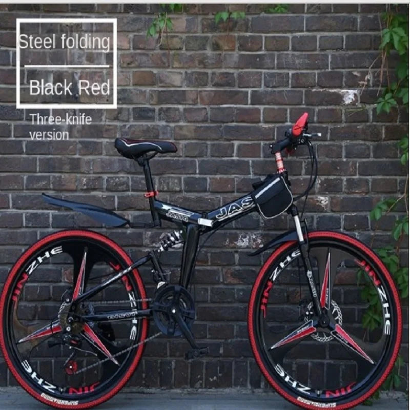 JOYLOVE 24/26-Inch Mountain Bike Adult Students Undefined Variable Speed Car Folding Double Disc Brake Shock Absorption Bicycle