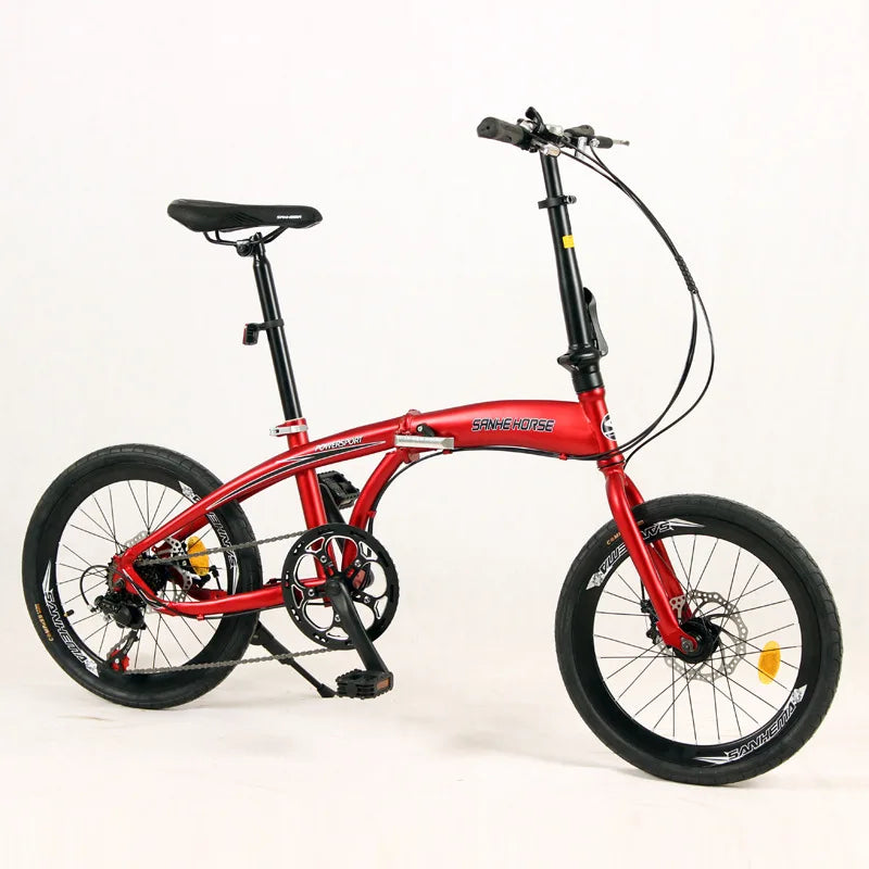 Folding Variable-Speed Bicycle for Male and Female Students, Lightweight and Portable, Cross-border Export for Driving, 20 in