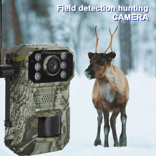 Hunting Camera Trail Camera Game IP66 Waterproof 14MP 120° Wide Angle 4G LTE Night Vision HD 4K Motion Detection for Shooting