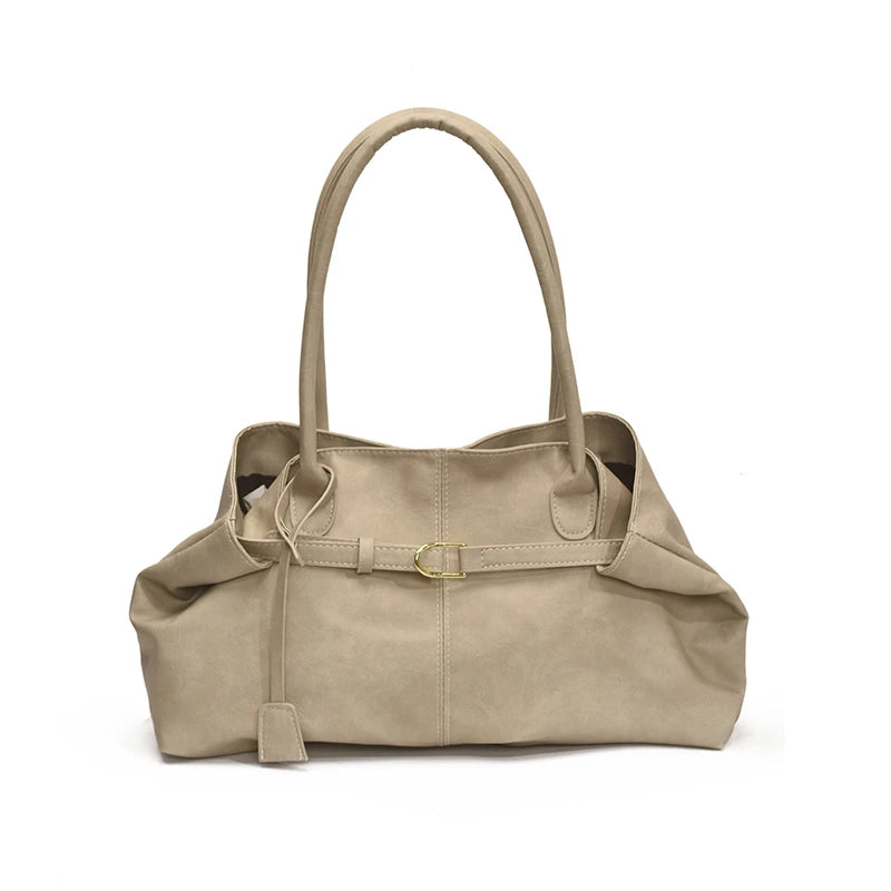 Women's Tote Bag, Large Capacity Soft Leather Shoulder Bag, Retro Casual Handbag, Perfect for Commuting Handbags Travel Bag