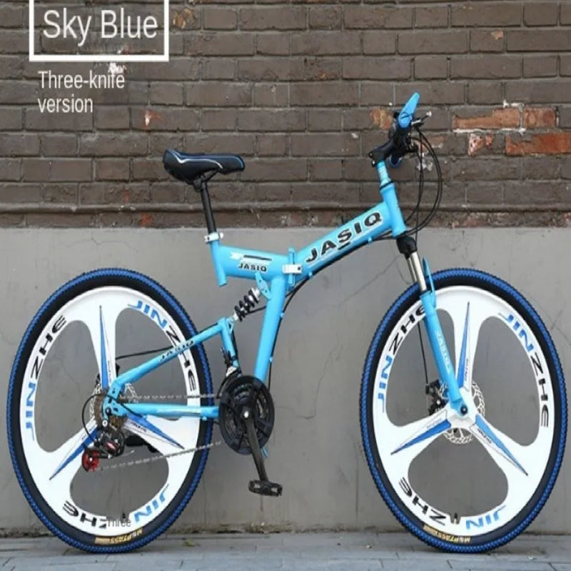JOYLOVE 24/26-Inch Mountain Bike Adult Students Undefined Variable Speed Car Folding Double Disc Brake Shock Absorption Bicycle