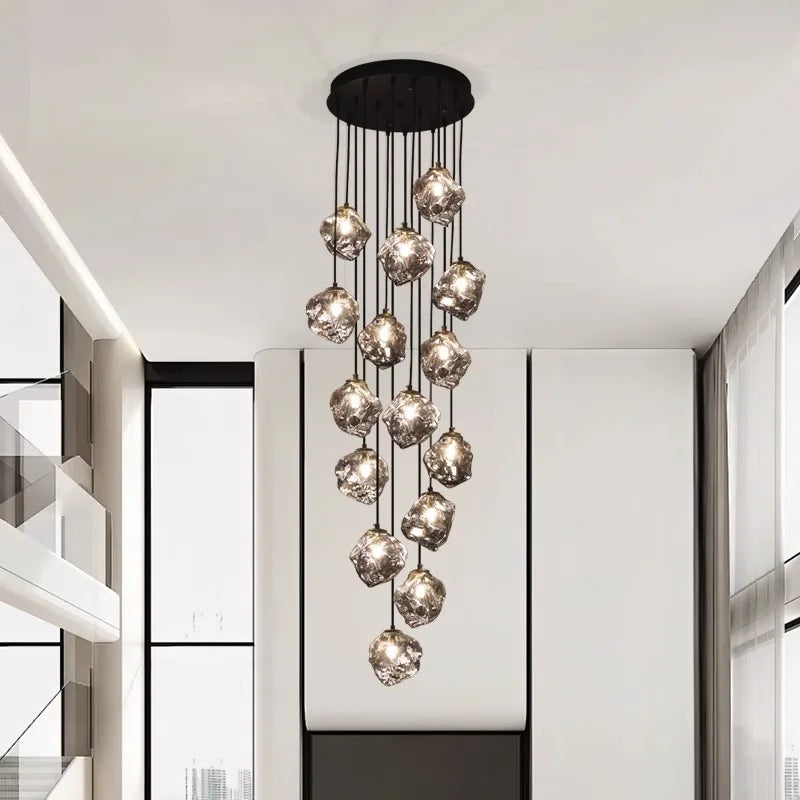 Modern home decor led lights pendant light lamps forstaircase Chandeliers for living room hanging light indoor lighting