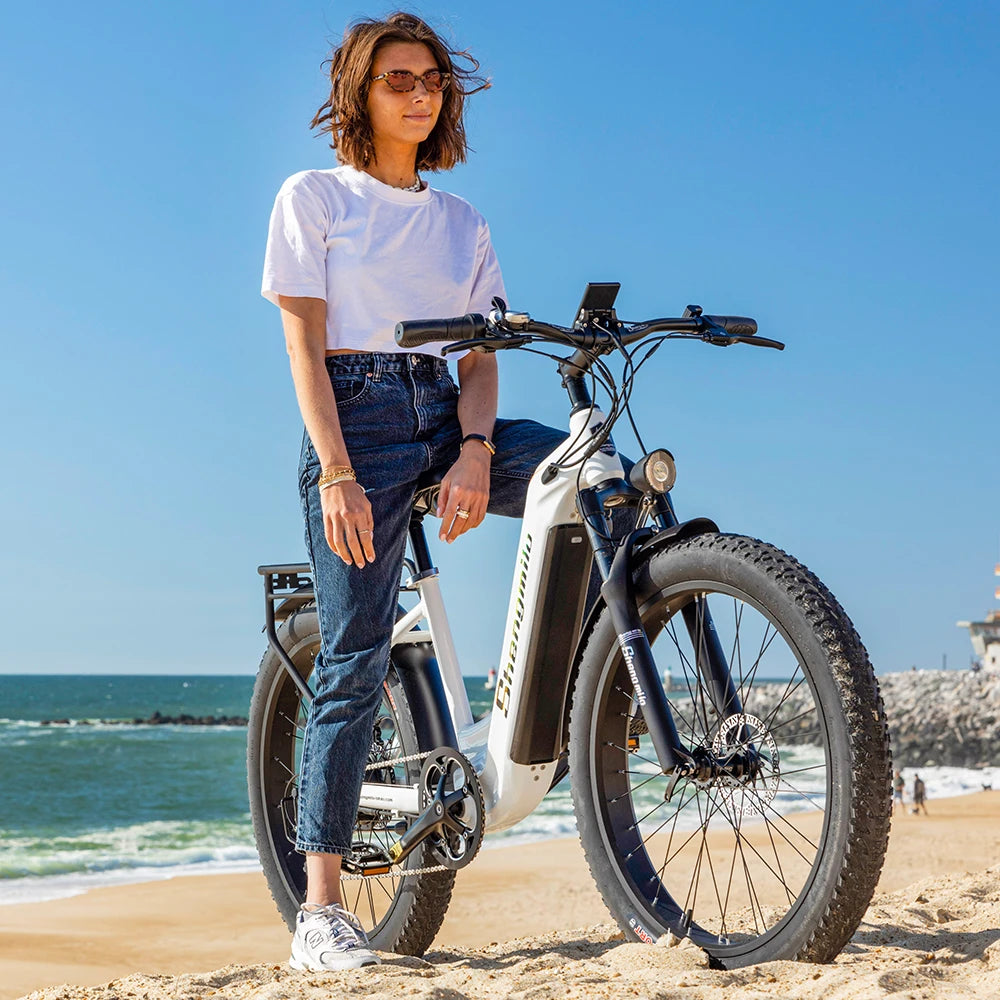 Shengmilo MX06 Adults Electric bike 48V17.5AH Battery Fat Tire E-Mountain Ebike men's  women City e bike 500W Electric bicycle