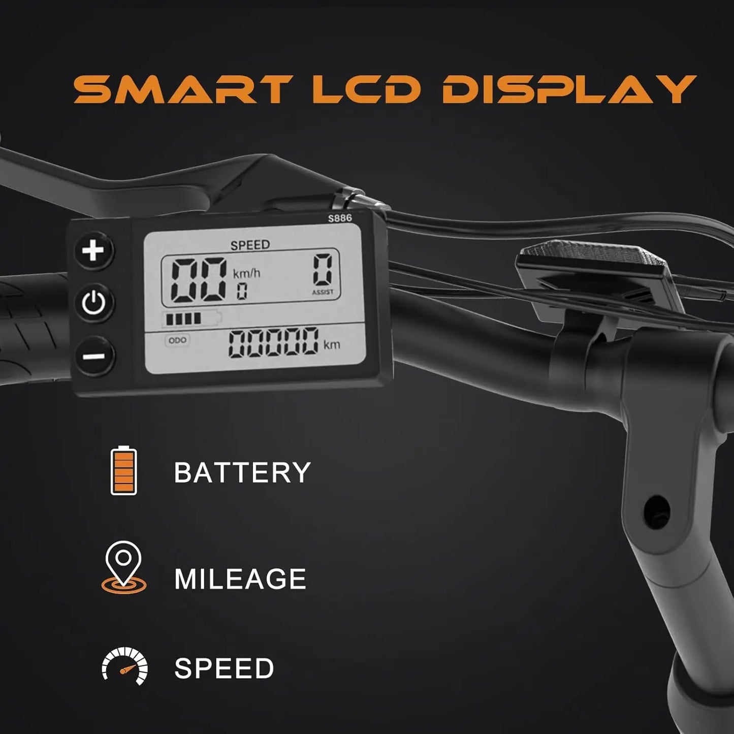 26 "Electric bike ELEKGO-pedal-assisted, 8.4Ah battery, 250W, LCD screen, city e-bike for adult, Range 35-70KM