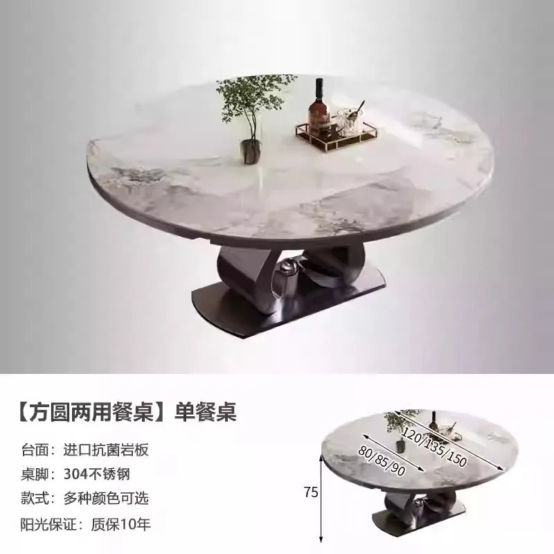 Extendable Trendy Dining Table Modern Nordic European Luxury Dining Tables Hidden Minimalist Mesa De Comedor Dining Furniture