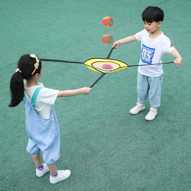 Children Outdoor Fun Sports Games Toss And Catch Ball Set Two Player Interactive Sensory Integration Toys Juegos Exterior
